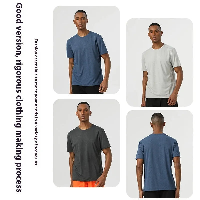 Summer sports short sleeve shirt in polyester fabric with reflective elements
