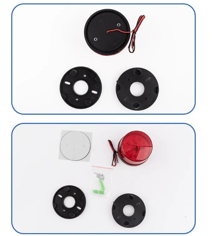 HC-79 compact warning light in red with rotating beacon and alarm sound function