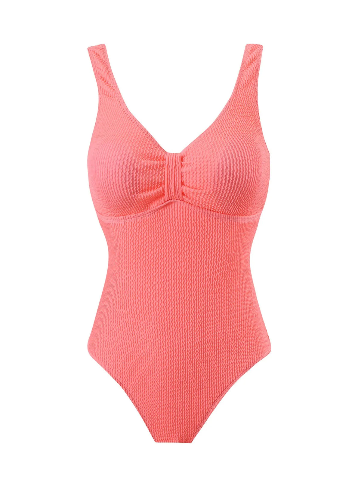 One-piece cover belly swimsuit in black, sleeveless polyester, sizes S-XXL