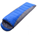 Envelope sleeping bag in orange and gray colour for camping and outdoor travel