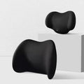 Memory foam car headrest and back support cushion set in black, green, grey or pink