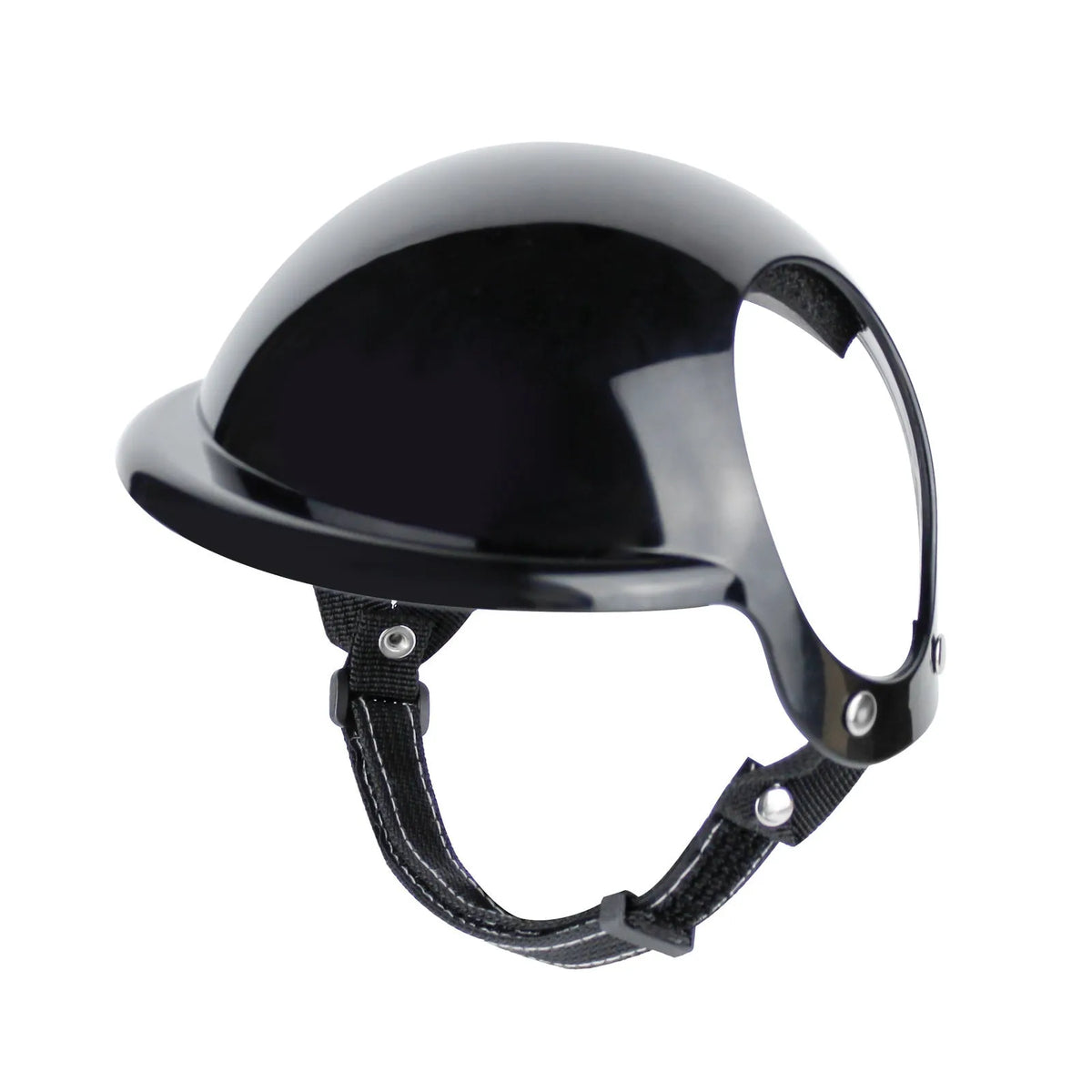 Pet motorcycle safety helmet for dogs and cats, ABS polyester frame, cotton lining, black or pink, sizes S M L