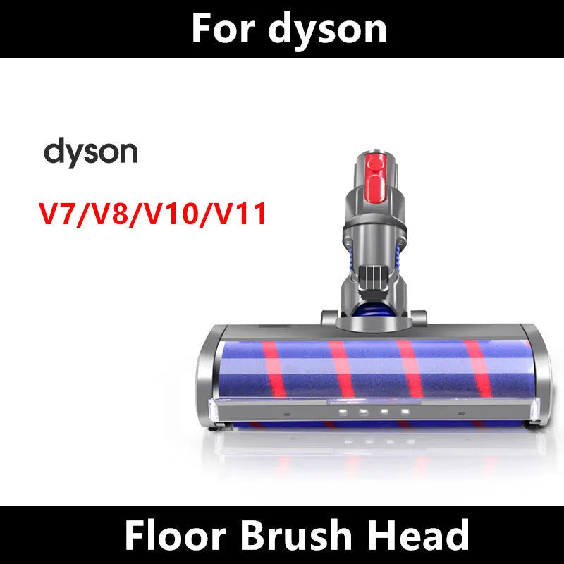 Dyson vacuum cleaner replacement electric floor brush head with rolling brush and soft velvet base for V7 V8 V10 V11 models
