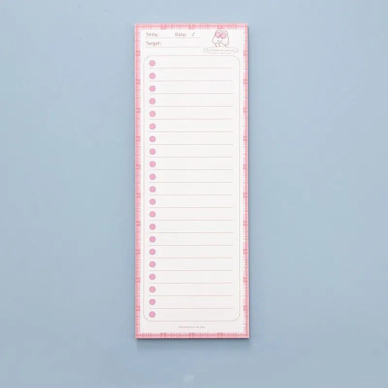 Cartoon animal printed student notepad with plastic storage box showing blue bunny design