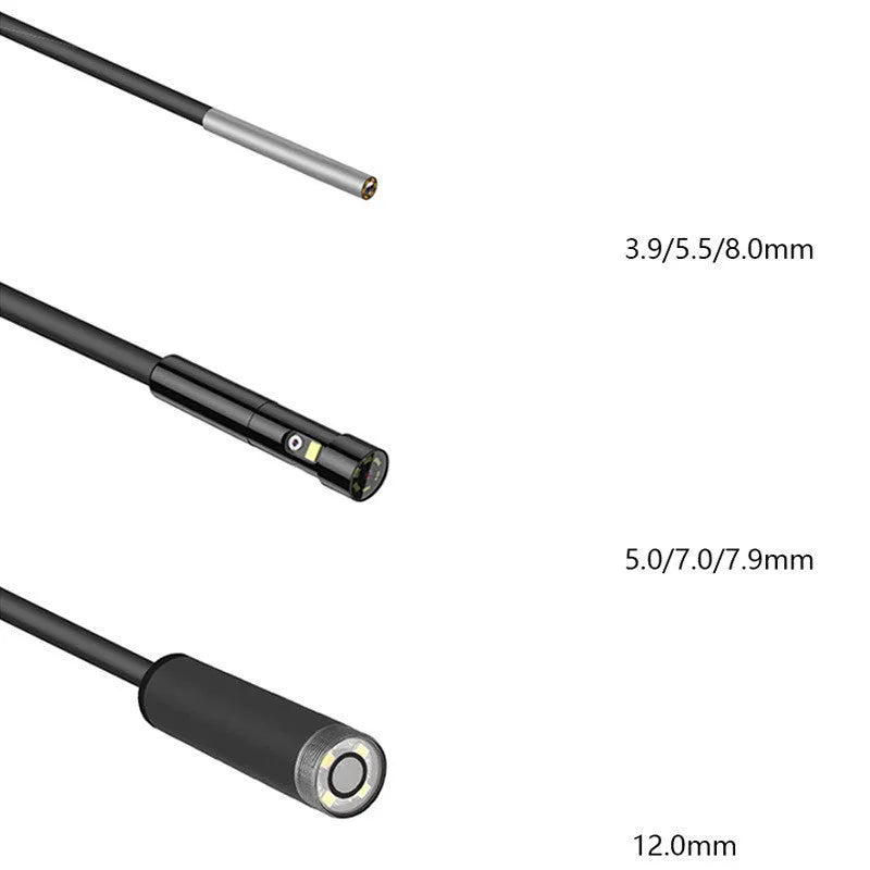 Handheld industrial endoscope with 4.5-inch screen and 5.5mm dual lens probe for automotive inspection