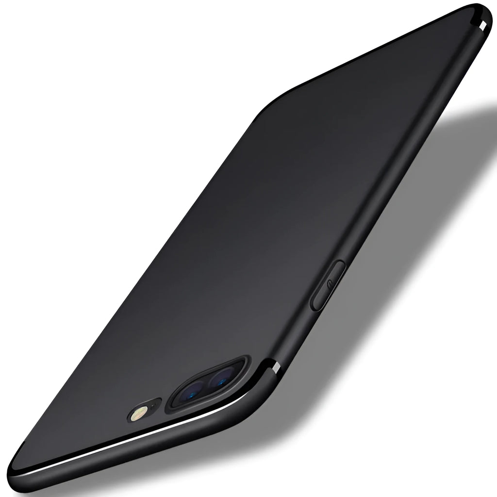 TPU silicone protective case for iPhone 7, 8, 6, 6S, and X models in black, blue, red, or white