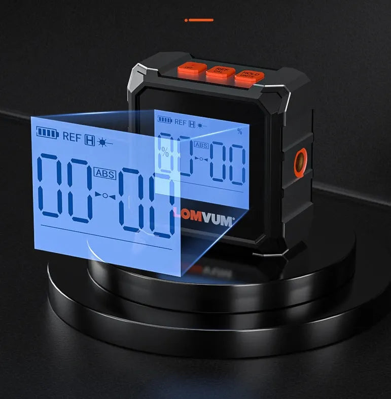 Digital laser infrared tape measure with inclinometer, alloy casing, and backlight display