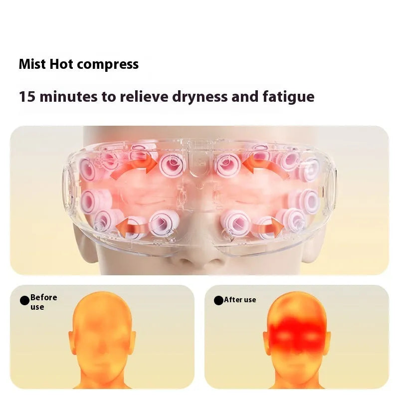 Rechargeable Bluetooth eye moisturising hot compress massage instrument in purplish grey colour