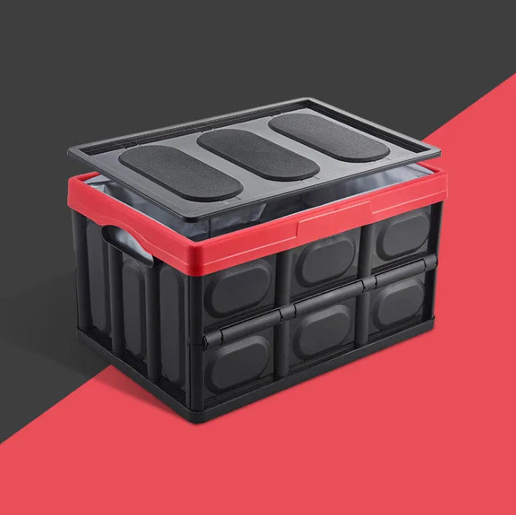 Foldable non-woven car boot storage box in 30L and 55L sizes with colour options