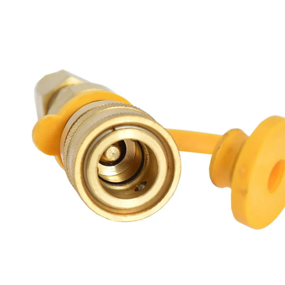 Brass gas propane conversion charging connector with 3/8 inch thread