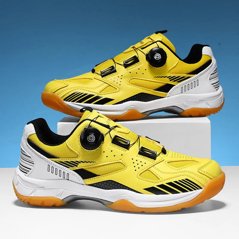 Fashion Personality unisex casual sneaker in yellow, flat heel round toe design.