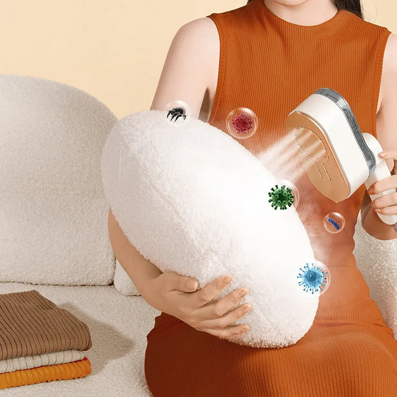 Gray handheld garment steamer pressing machine with 1200W power and aluminium lining
