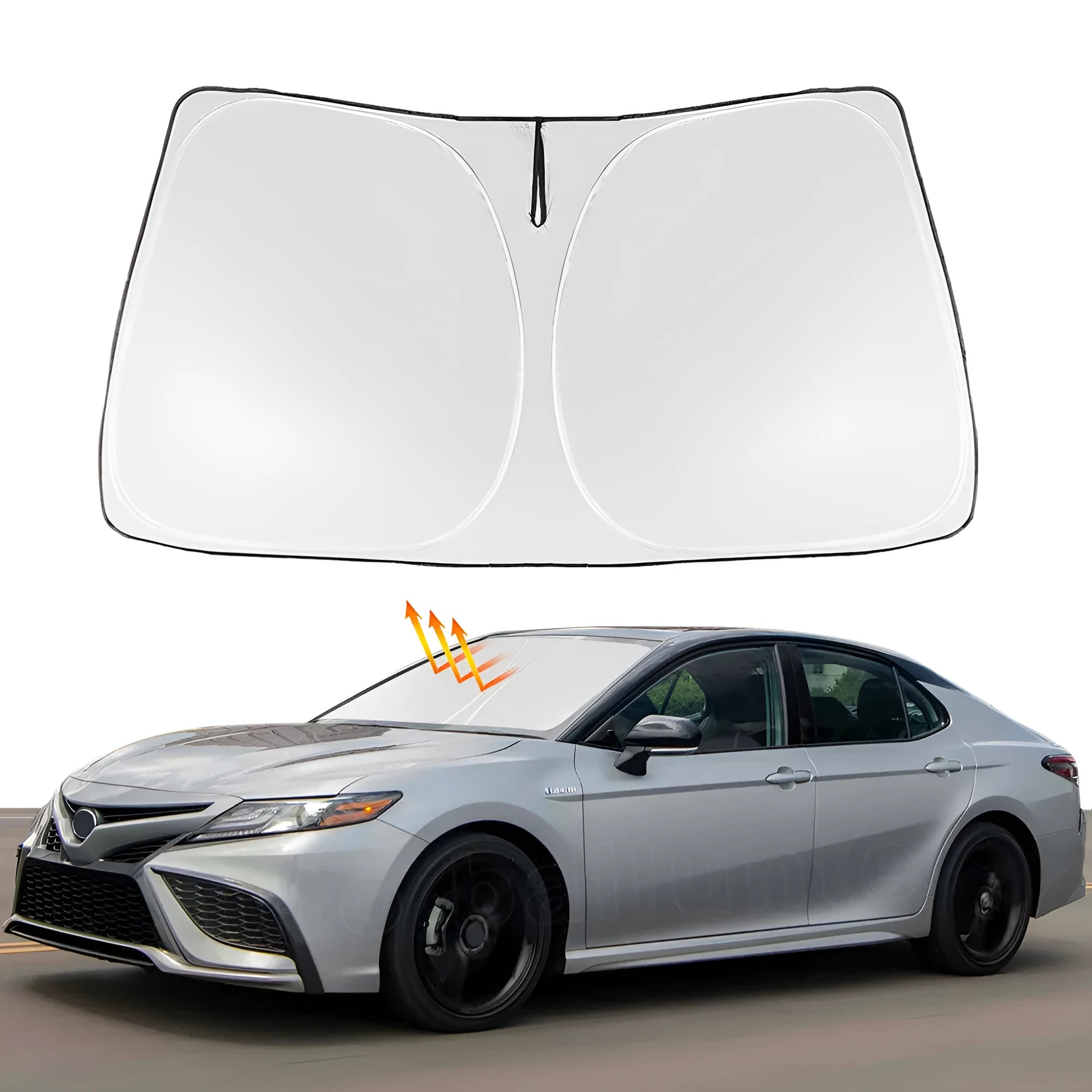 Toyota NOAH XOVY 90 series car front windshield sunshade cover with silver tape material