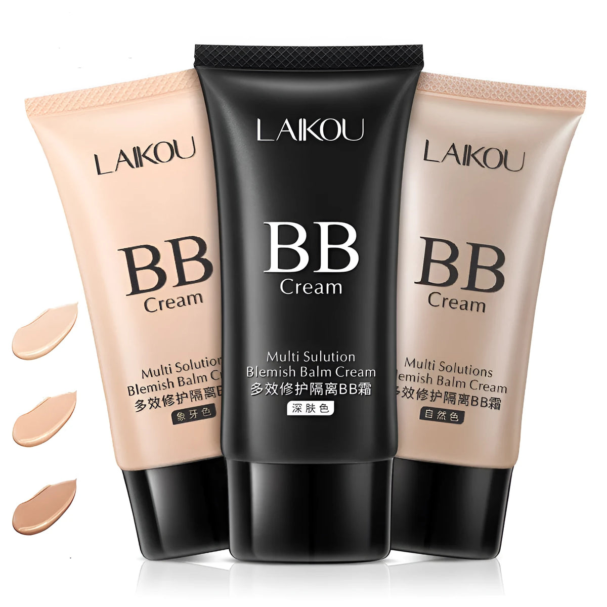 Moisturizing concealer liquid foundation BB cream in Ivory, Natural color, and Dark complexion shades