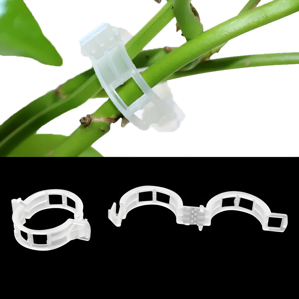 50 piece set of plastic garden grafting clips for securing tomato plants and flowers