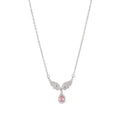 Women's S925 sterling silver necklace with fishtail pendant on O-ring chain, 41-50cm adjustable length