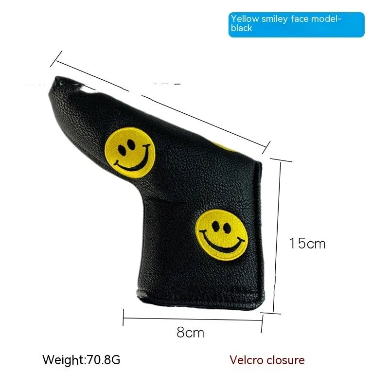 Golf putter sleeve with waterproof PU exterior and fleece lining in various animal and pattern designs