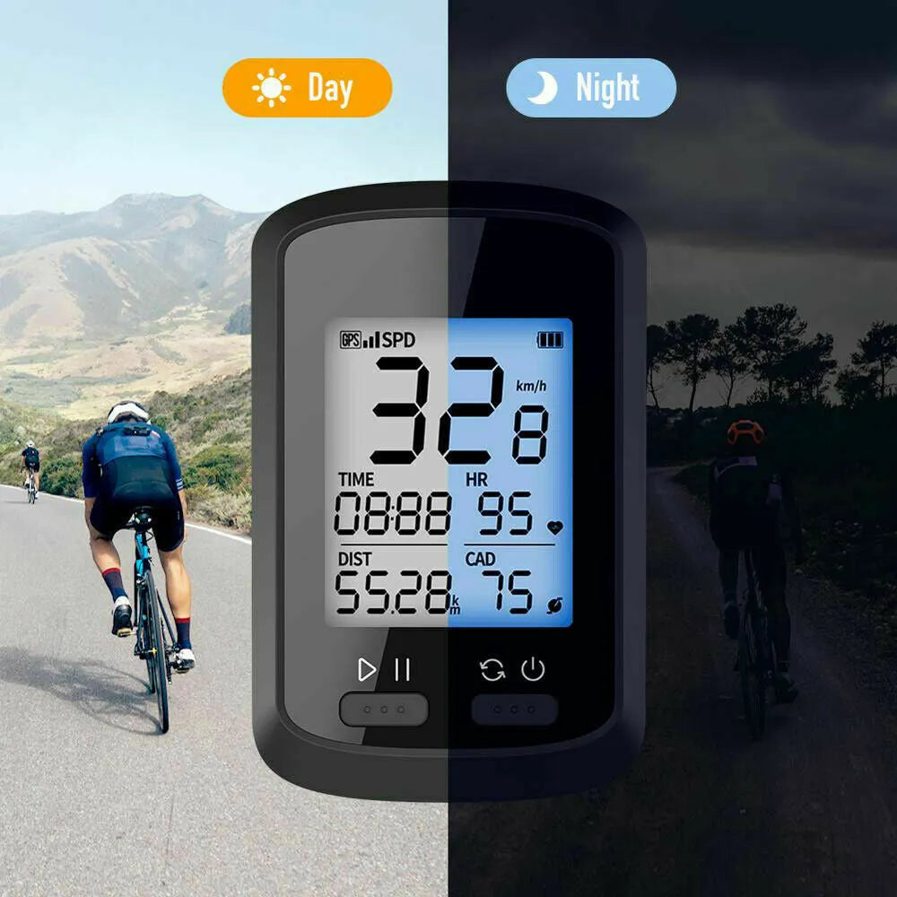 Black plastic waterproof bicycle stopwatch for cycling timing and training