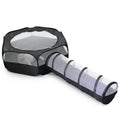 Foldable 30cm cat tunnel and tent in 190T polyester with two-way zipper