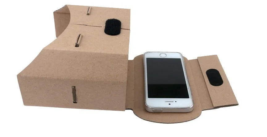 Cardboard virtual reality glasses for smartphones with 153mm x 83mm frame