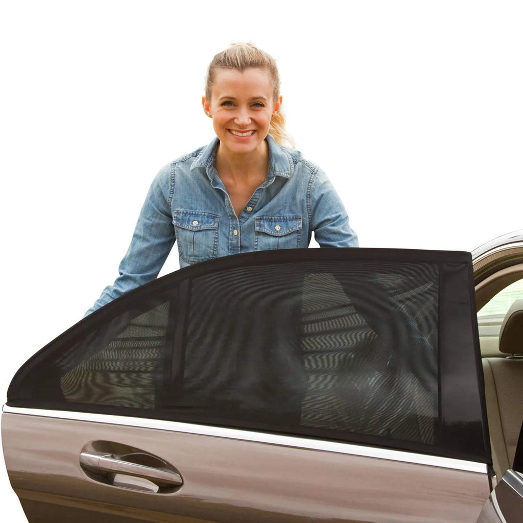 Car sunscreen and mosquito screen 50D stretch net translucent shade curtain for vehicle window