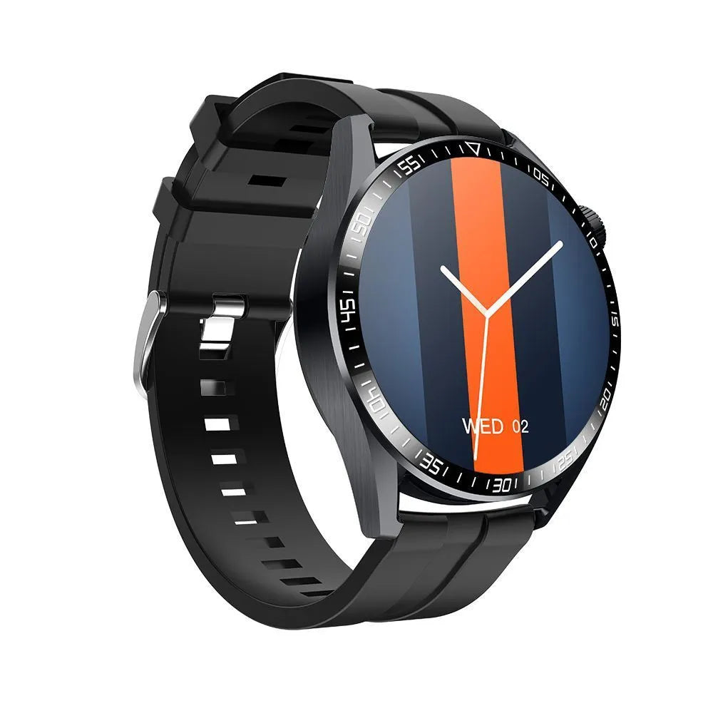 GS3 Max smart watch showing black model with 1.35-inch screen on silicone wristband