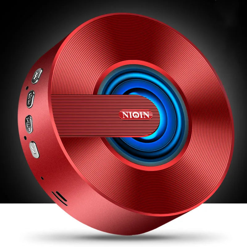 Liqin portable wireless speaker in black with anti-rust shell and compact design