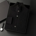 Men's loose fit stand collar cardigan in solid olive green, thickened knit daily outerwear