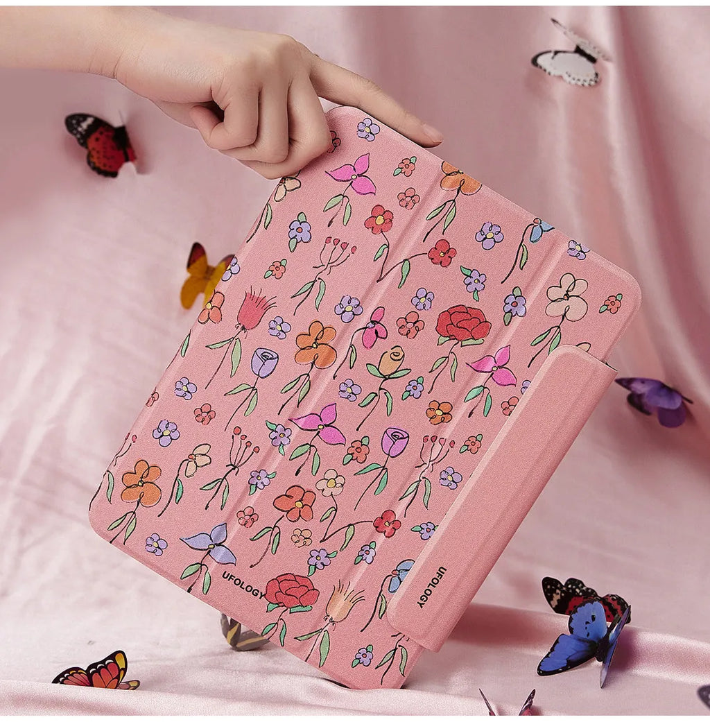 Magnetic suction flat shell protective sleeve for iPad Air 5 and iPad Air 4 tablets