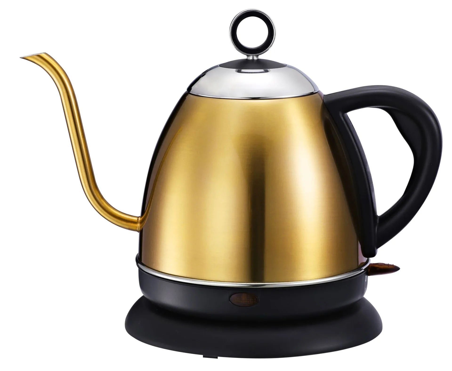 Stainless steel automatic constant temperature kettle in gold colour with touch control panel