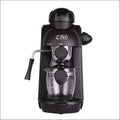 Black home mini espresso machine, semi-automatic steam type, 5-cup capacity, EU model, 730-800W