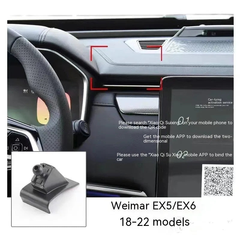GOODWAY dashboard mobile phone bracket with 360-degree rotation for vehicle models