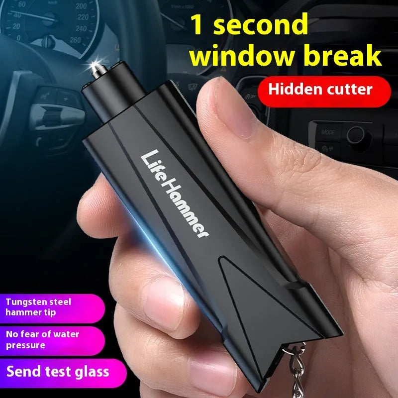 Emergency broken window hammer car breaker in black, red, blue, yellow and green ABS