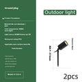 Outdoor aluminium ground lamp with LED lighting for garden pathways