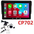 7-inch wireless CarPlay car display with suction cup mount and cigarette lighter power cable