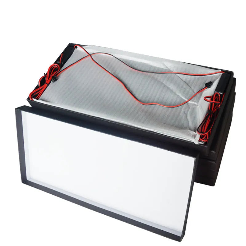 Two white LED truck license plate light bars with plastic housings