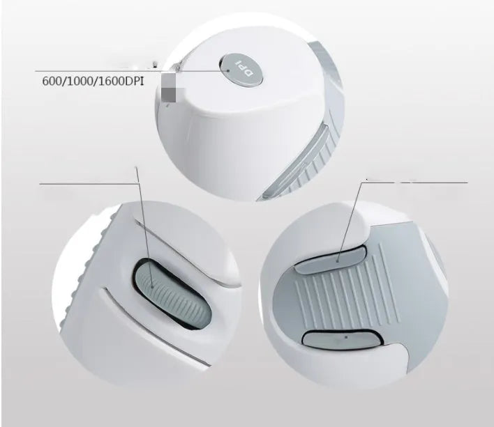 Black and white M 618 wireless vertical ergonomic mouse shown from the side.