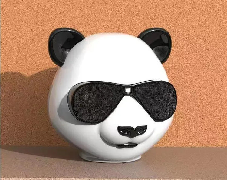 Portable mini Bluetooth speaker with classic style design showing connectivity ports and compact dimensions