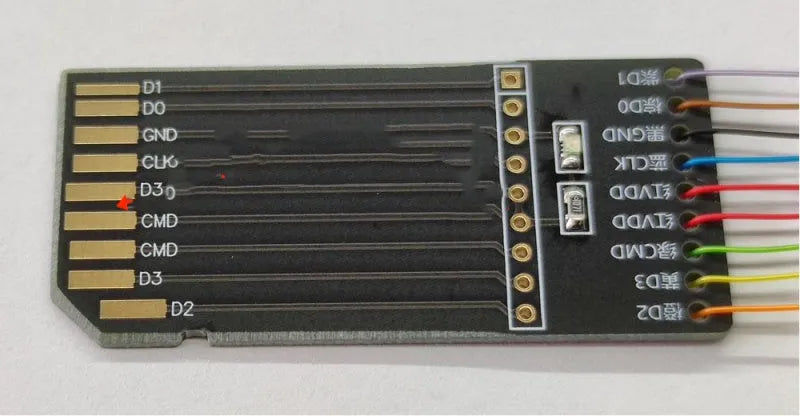 EMMC read write tool for BMW Mercedes Audi Porsche audio host maintenance via SD card PCB port