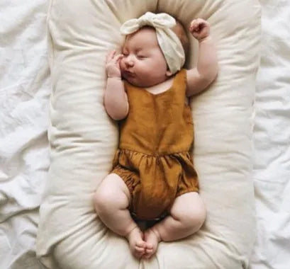 75x45cm cotton baby nest bed with bionic design for newborns, available in multiple colours