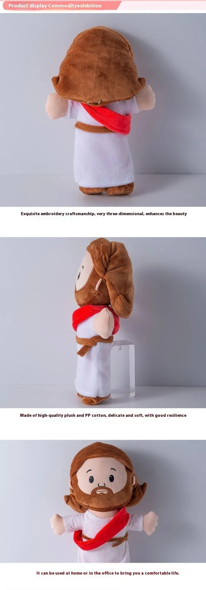 Red plush comforter doll with PP cotton filler, European classical style, available in 25cm and 50cm sizes