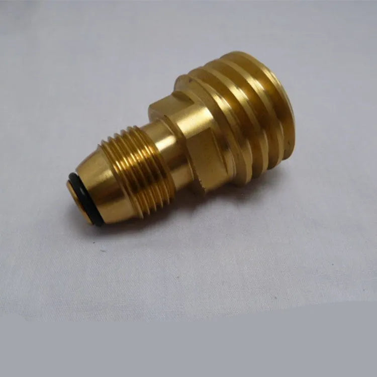Brass gas charging adapter with 7mm diameter and internal thread connection