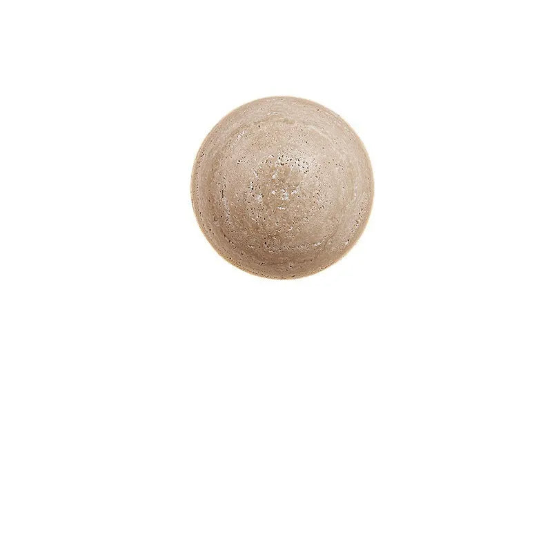 Yellow cave stone semicircle wall lamp with iron frame and pull switch
