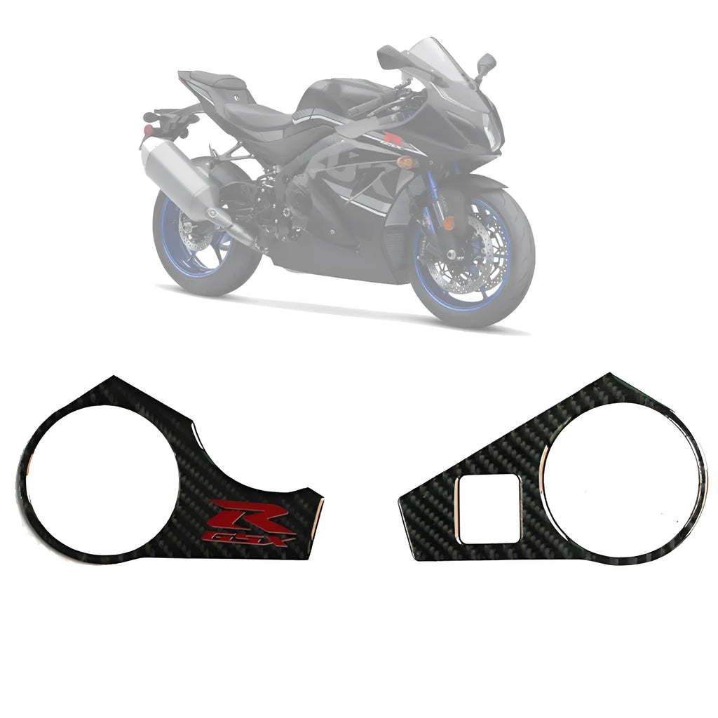 Black carbon fibre pattern motorcycle sticker for Suzuki GSXR1000 L1 upper connective plate 2009-2016