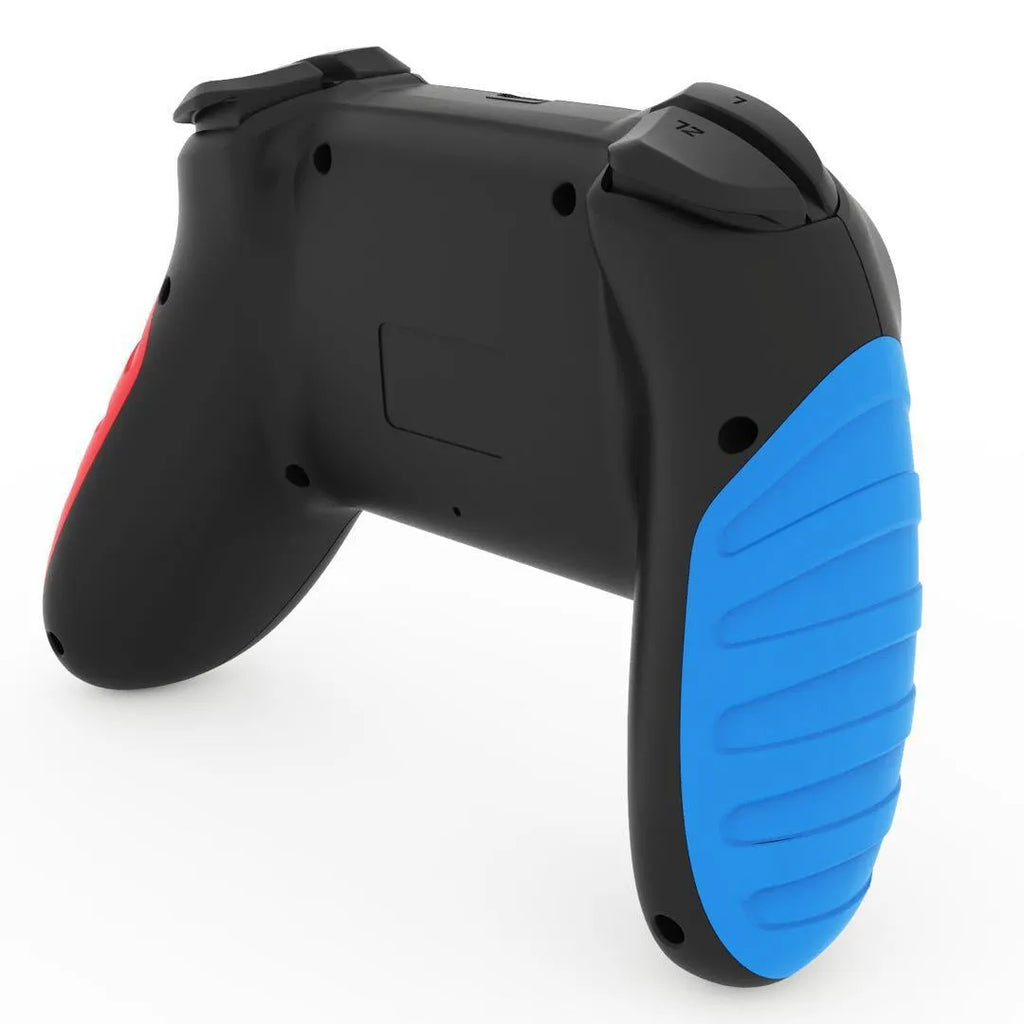 Red and blue wireless Bluetooth gamepad for Nintendo Switch and PC Windows systems
