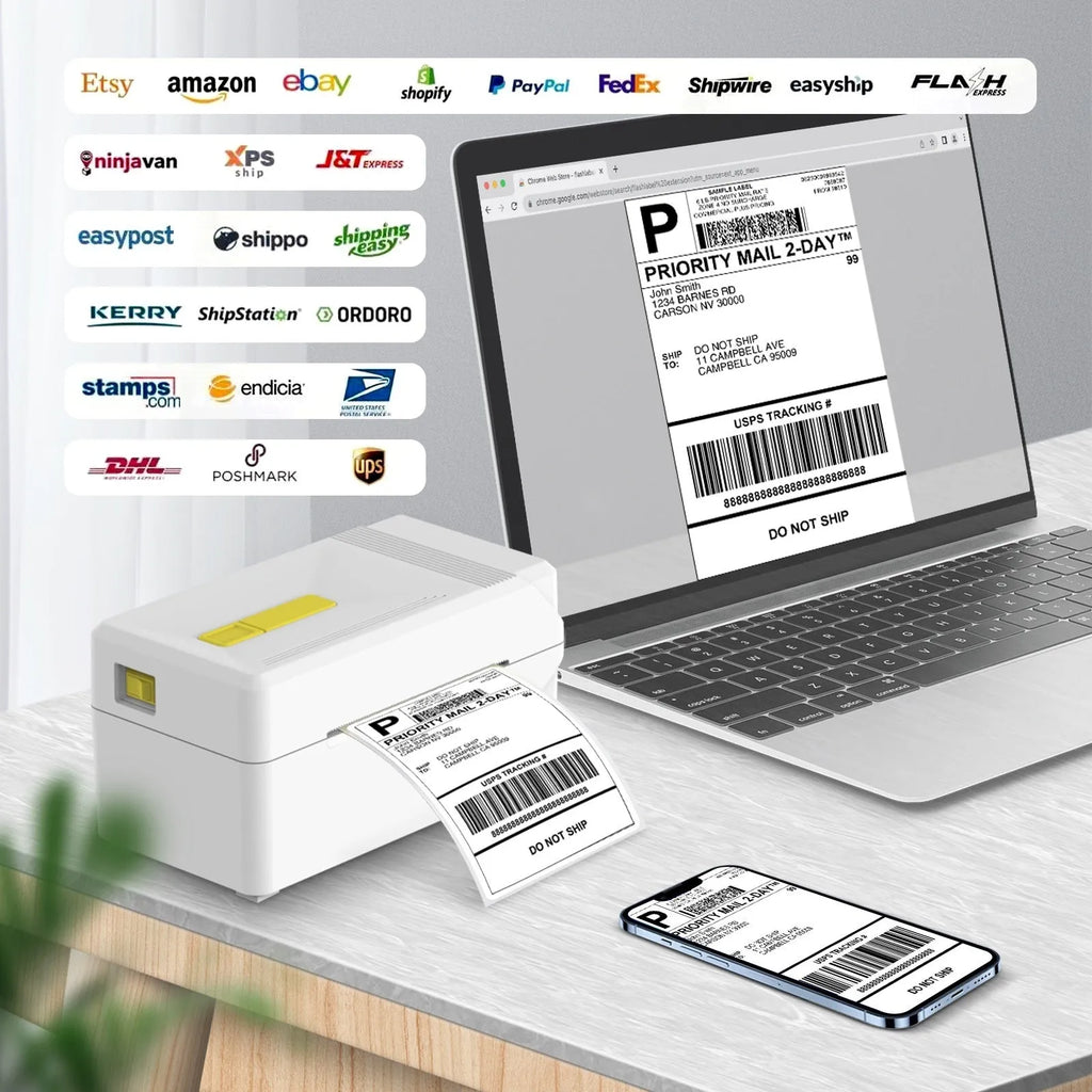 FlashLabel thermal express order label printer with USB connection for shipping labels