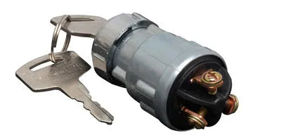 Copper vehicle ignition lock with key for JK423 model trucks and forklifts.