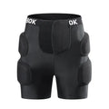 Black spandex hip protection pants with NBR foam padding for roller skating and skiing safety