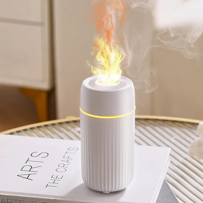 Car simulation flame aroma diffuser automatic sprayer in black or white colour