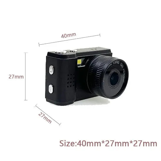 Thumb camera with 0.9 inch screen, 8MP, optical anti shake, in black SLR, pink SLR, or white.